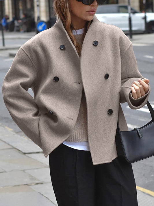 Blazer oversize avec fermeture à boutons pour femmes