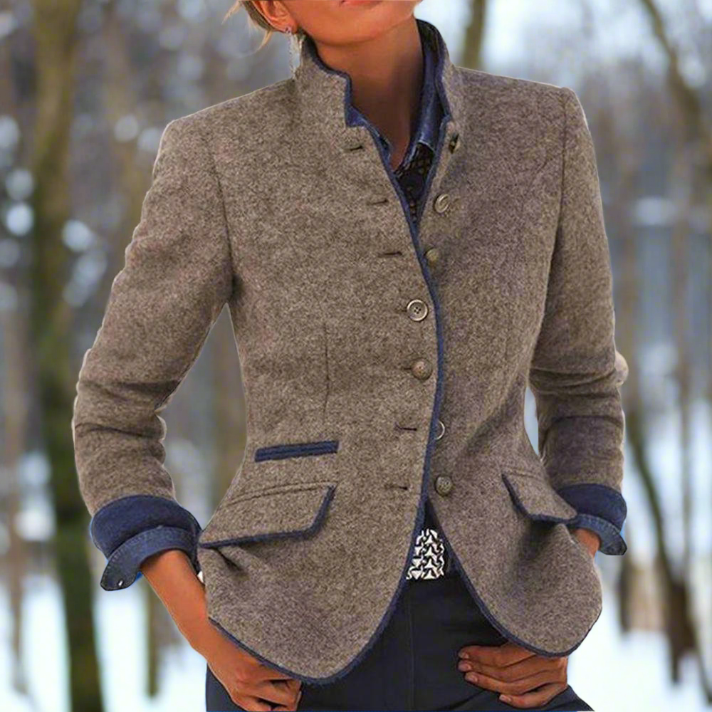 Blazer à col montant pour femme