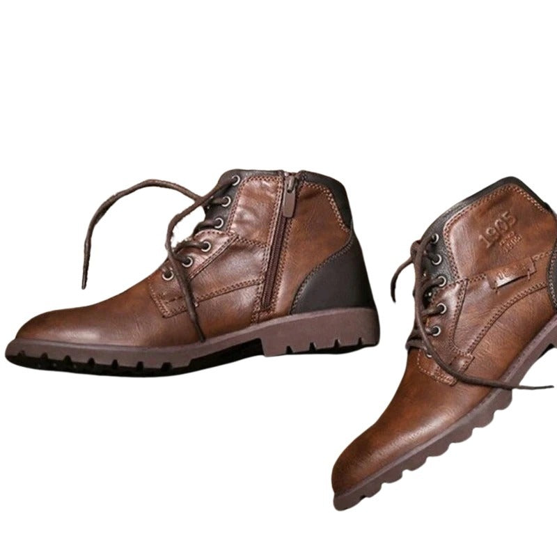 Bottes robustes à talon unique pour hommes