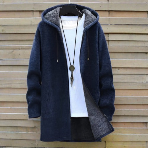 Cardigan long en coton avec grandes poches pour un style sans effort pour les hommes